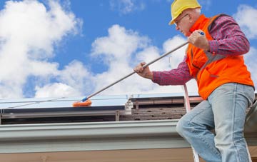 Lawn soft wash roof cleaning